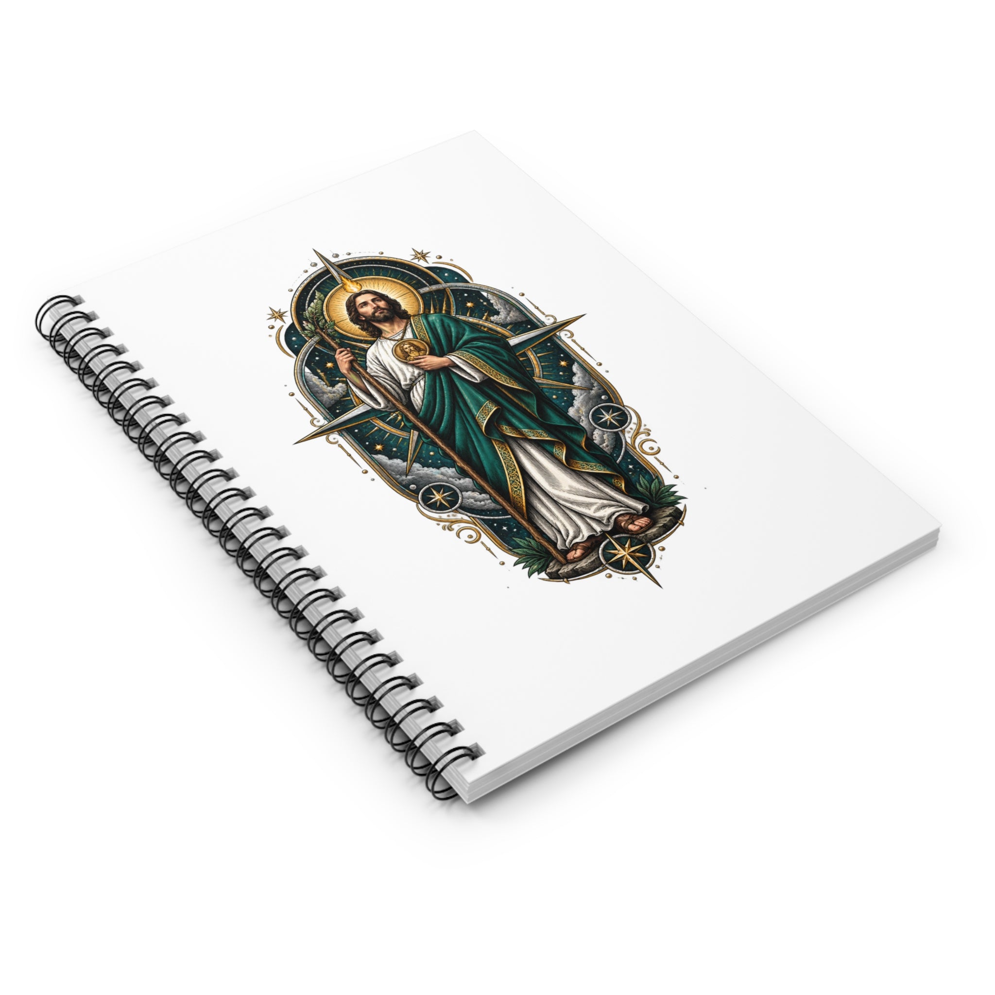 San Judas Tadeo Midnight Compass Spiral Notebook product preview, view 3
