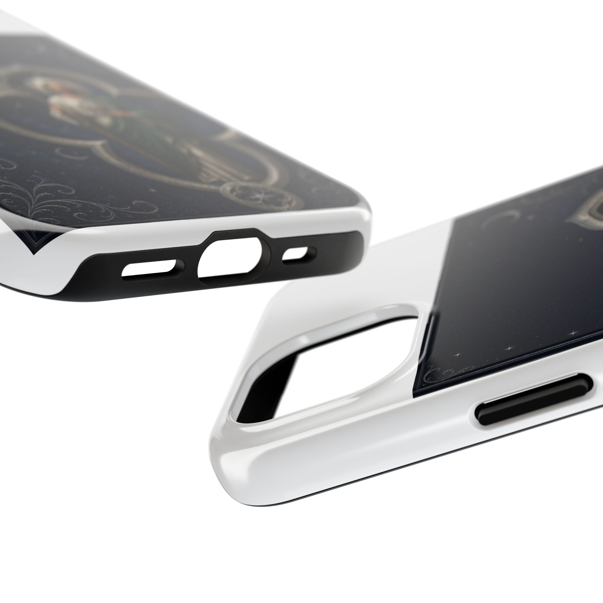 San Judas Tadeo Silver Moon Quatrefoil Tough Phone Case