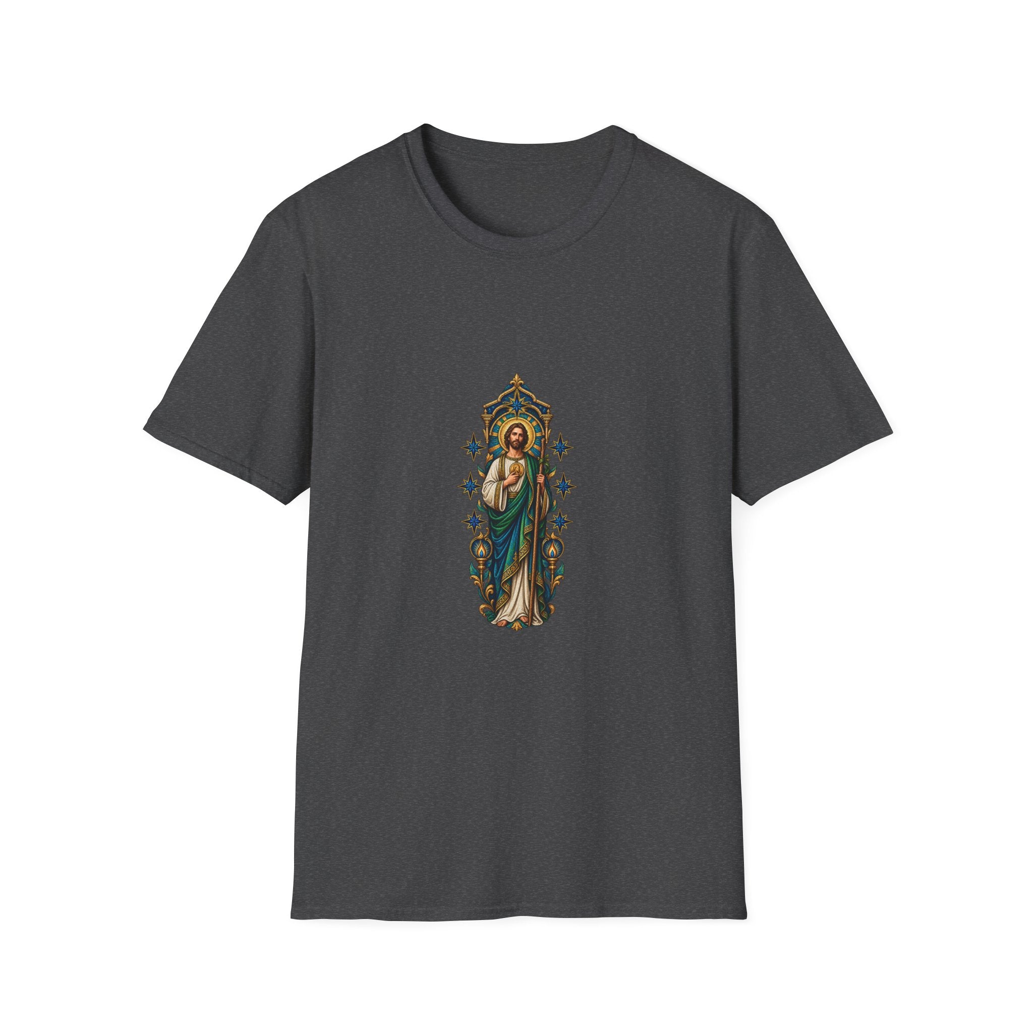 San Judas Indigo Seven-Star Shrine T-Shirt product preview, view 19