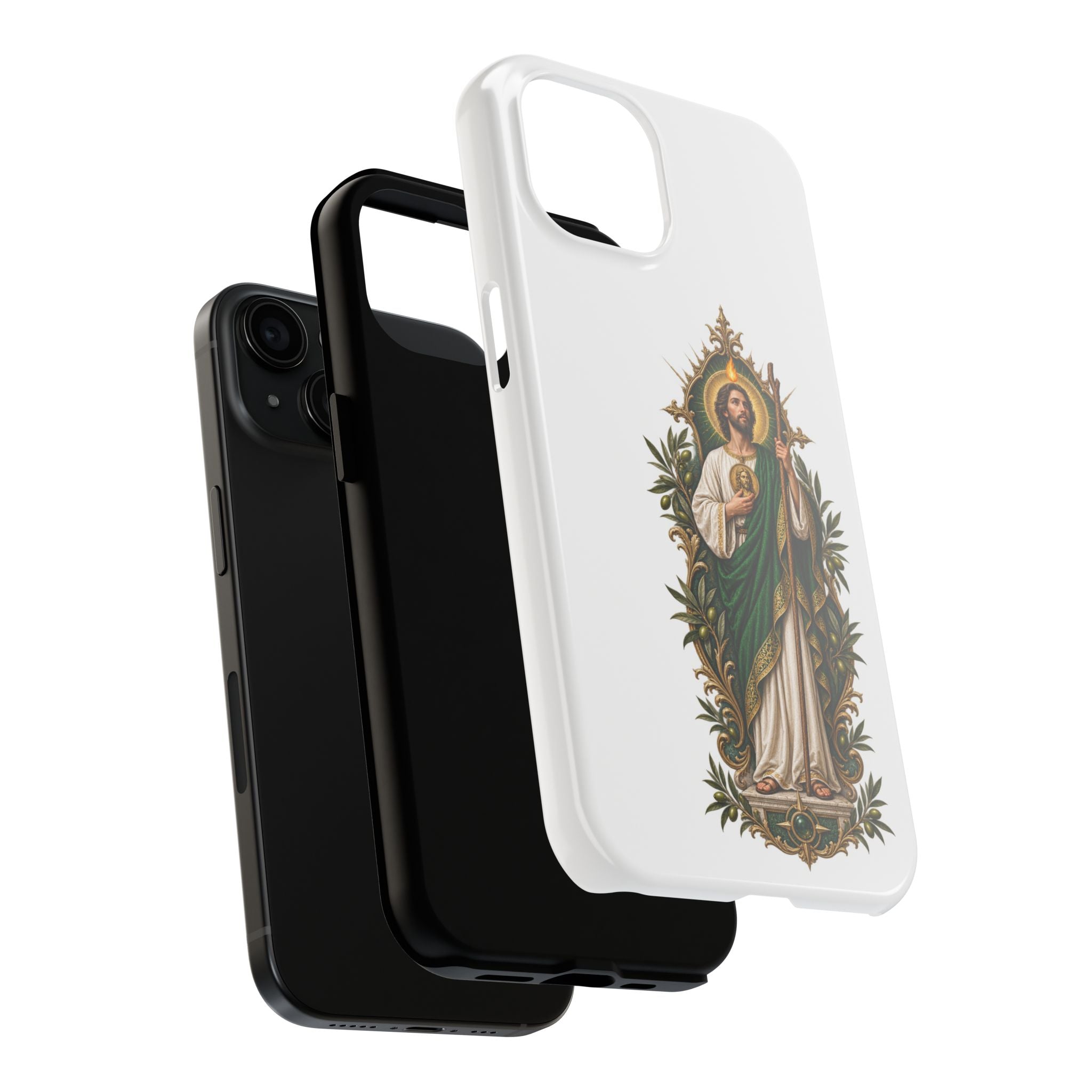 San Judas Tadeo Olive Reliquary Tough Phone Case product preview, view 18