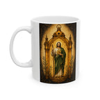 San Judas Tadeo Amber Pilgrim Lantern Ceramic Mug product preview, view 3