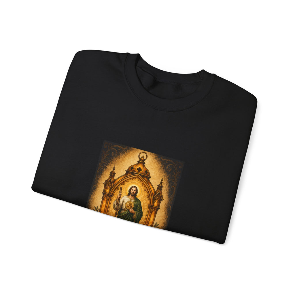 San Judas Tadeo Amber Pilgrim Lantern Crewneck Sweatshirt