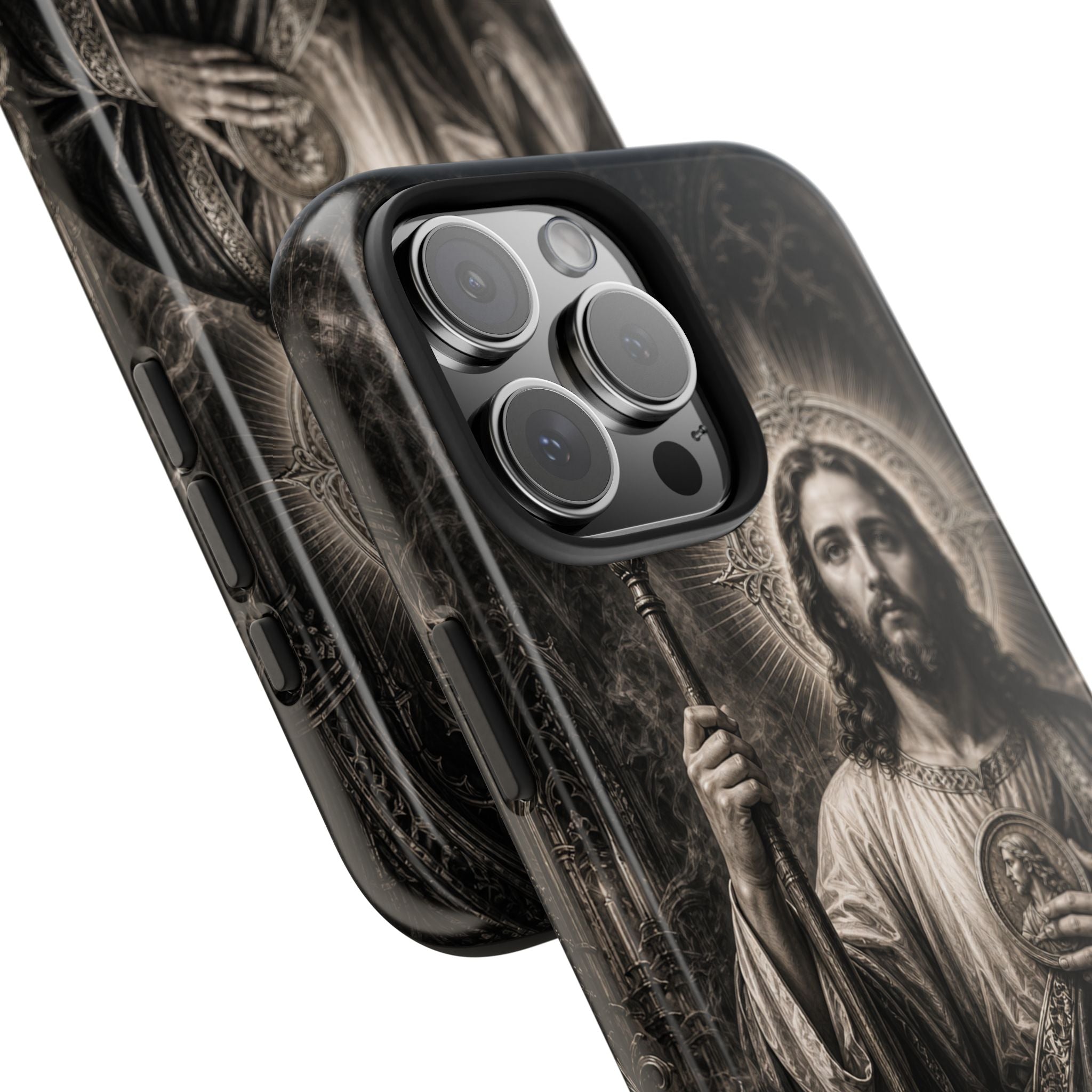 Copy of San Judas Tadeo Emerald & Gold Sacred Heart Tough Phone Case