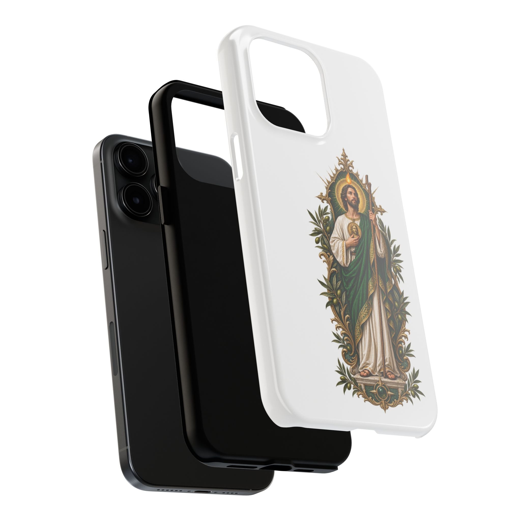 San Judas Tadeo Olive Reliquary Tough Phone Case product preview, view 21
