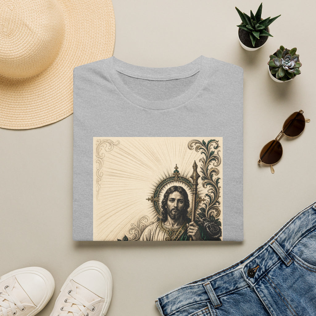 San Judas Tadeo Emerald & Gold Sacred Heart Unisex T-Shirt