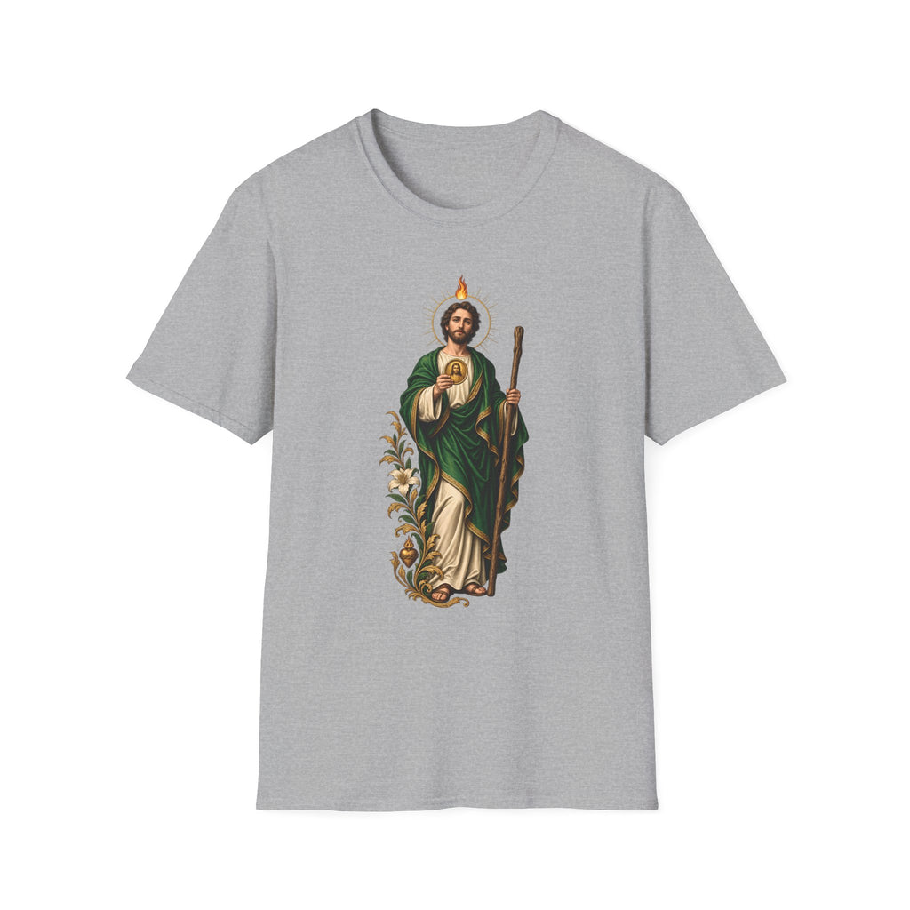 San Judas Tadeo Black & Gold Sacred Heart Unisex T-Shirt