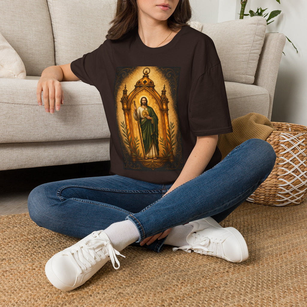 San Judas Tadeo Amber Pilgrim Lantern Unisex T-Shirt