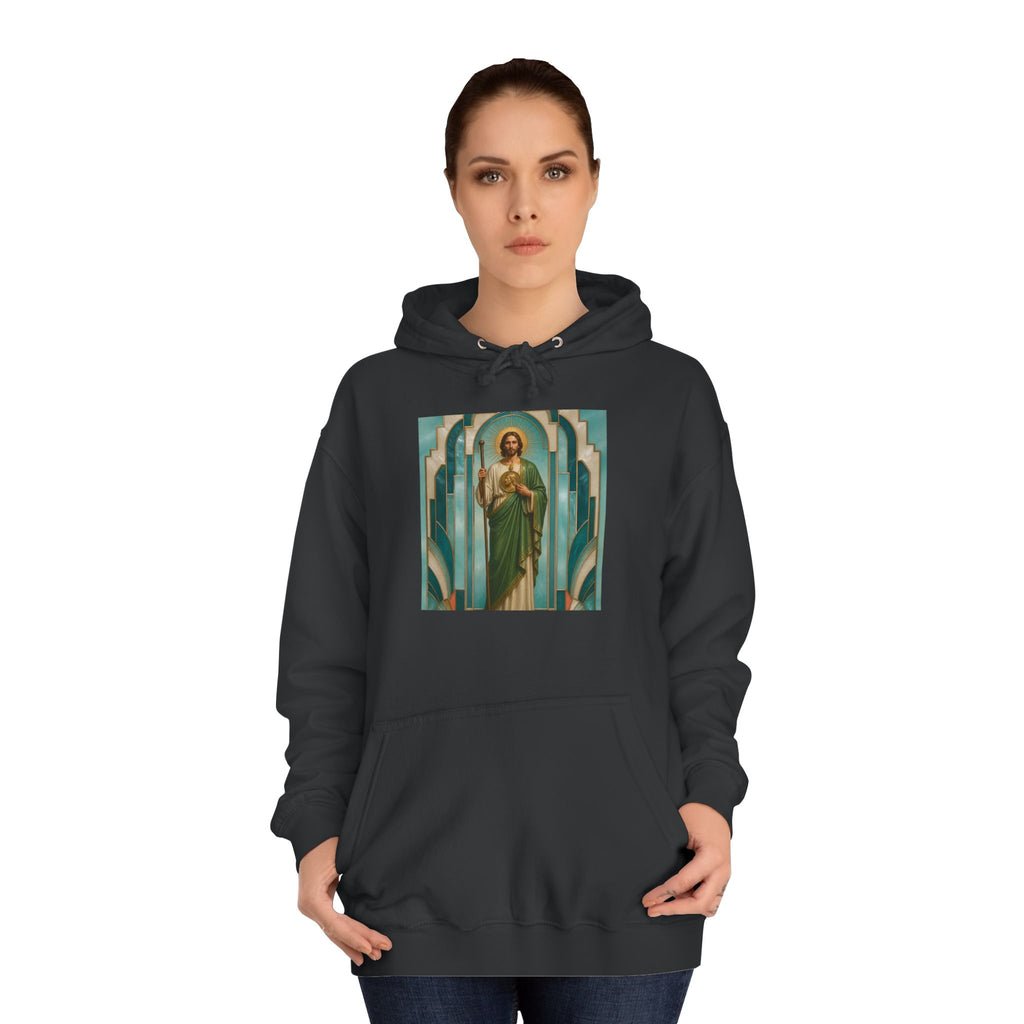 San Judas Tadeo Aqua Radiant Sanctuary Unisex Hoodie