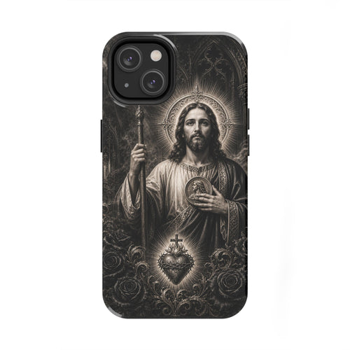 Copy of San Judas Tadeo Emerald & Gold Sacred Heart Tough Phone Case