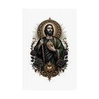 San Judas Tadeo black and gold matte poster product preview, view 6