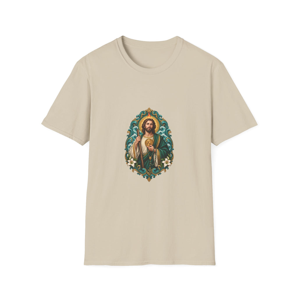 San Judas Teal Rosary Harbor T-Shirt product preview, view 13