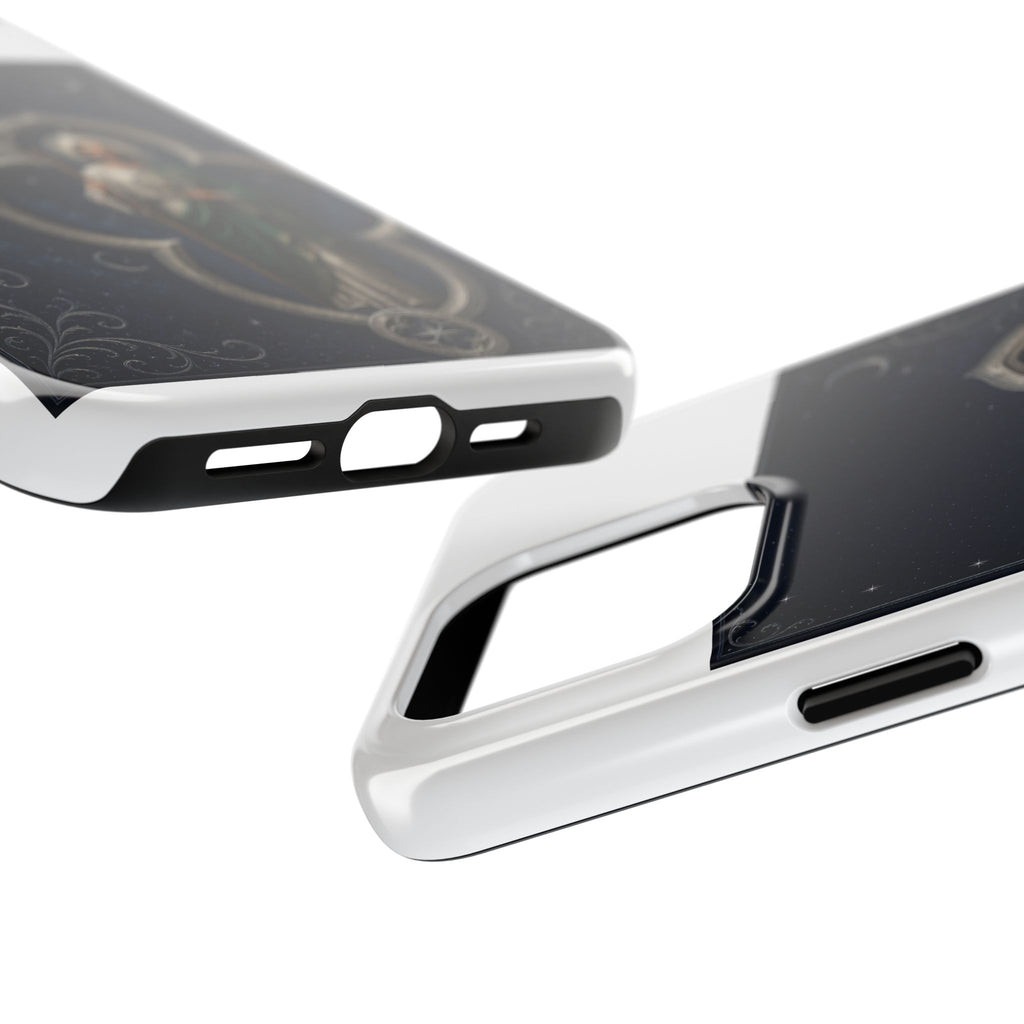 San Judas Tadeo Silver Moon Quatrefoil Tough Phone Case