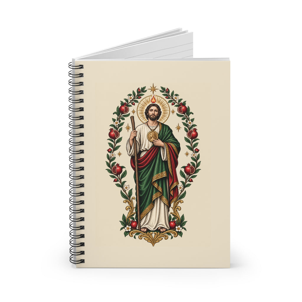 San Judas Pomegranate Star Spiral Notebook product preview, view 2