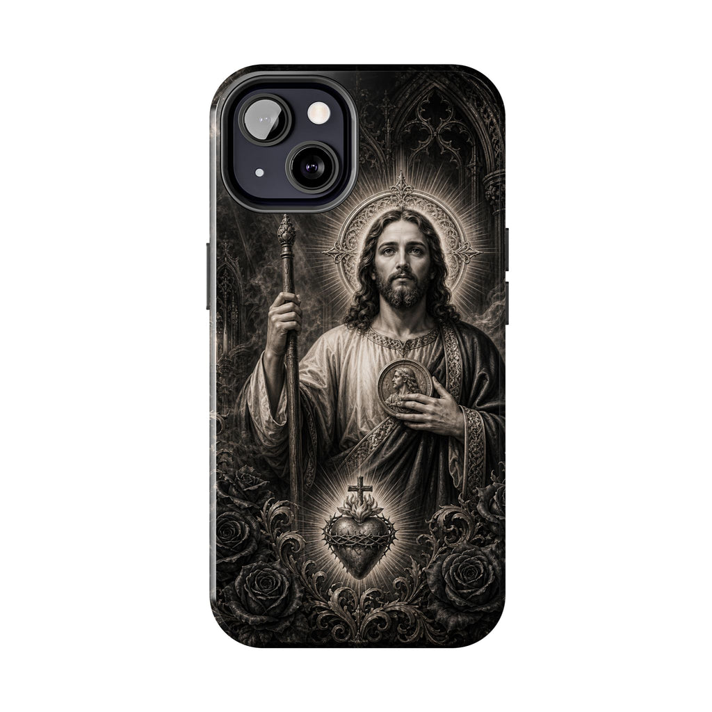 Copy of San Judas Tadeo Emerald & Gold Sacred Heart Tough Phone Case