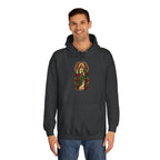 San Judas Tadeo Crimson Rose Window Unisex Hoodie