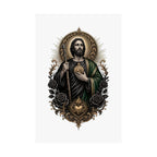 San Judas Tadeo black and gold matte poster product preview, view 3