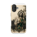 San Judas Tadeo Emerald & Gold Sacred Heart Tough Phone Case