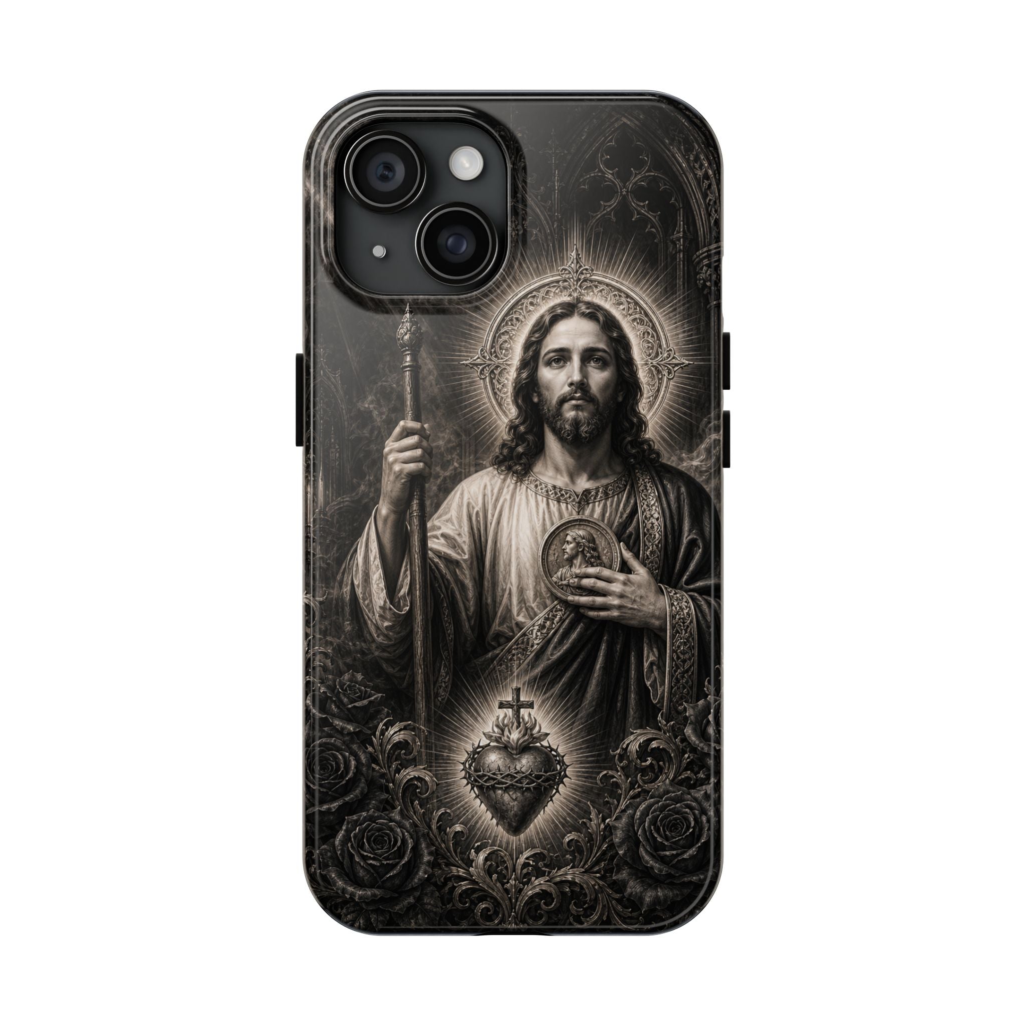 Copy of San Judas Tadeo Emerald & Gold Sacred Heart Tough Phone Case