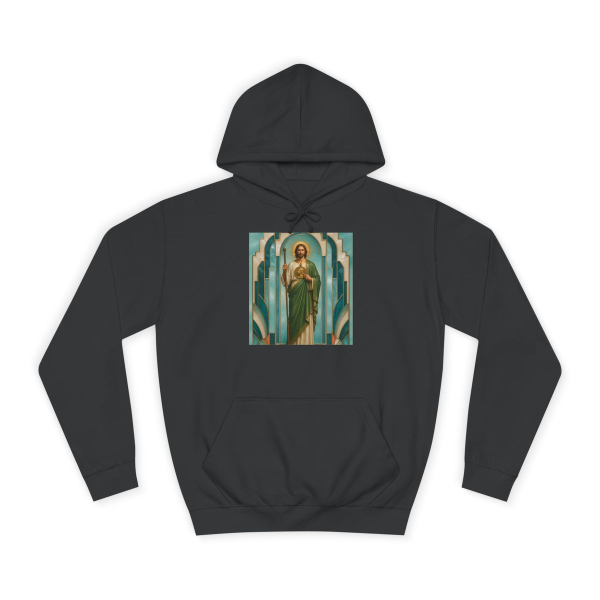 San Judas Tadeo Aqua Radiant Sanctuary Unisex Hoodie