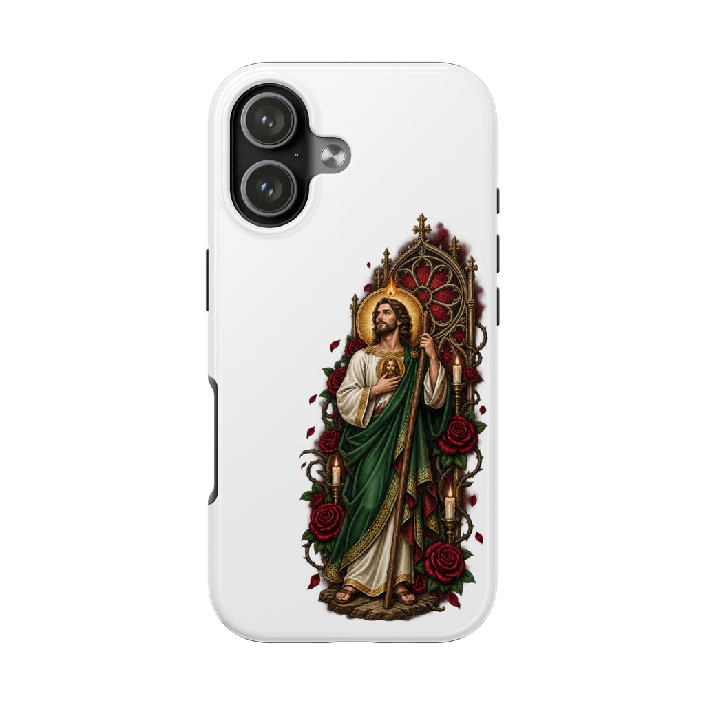 San Judas Tadeo Crimson Rose Window Tough Phone Case product preview, view 8