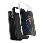 San Judas Tadeo Silver Moon Quatrefoil Tough Phone Case