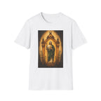 San Judas Tadeo Amber Pilgrim Lantern Unisex T-Shirt product preview, view 3
