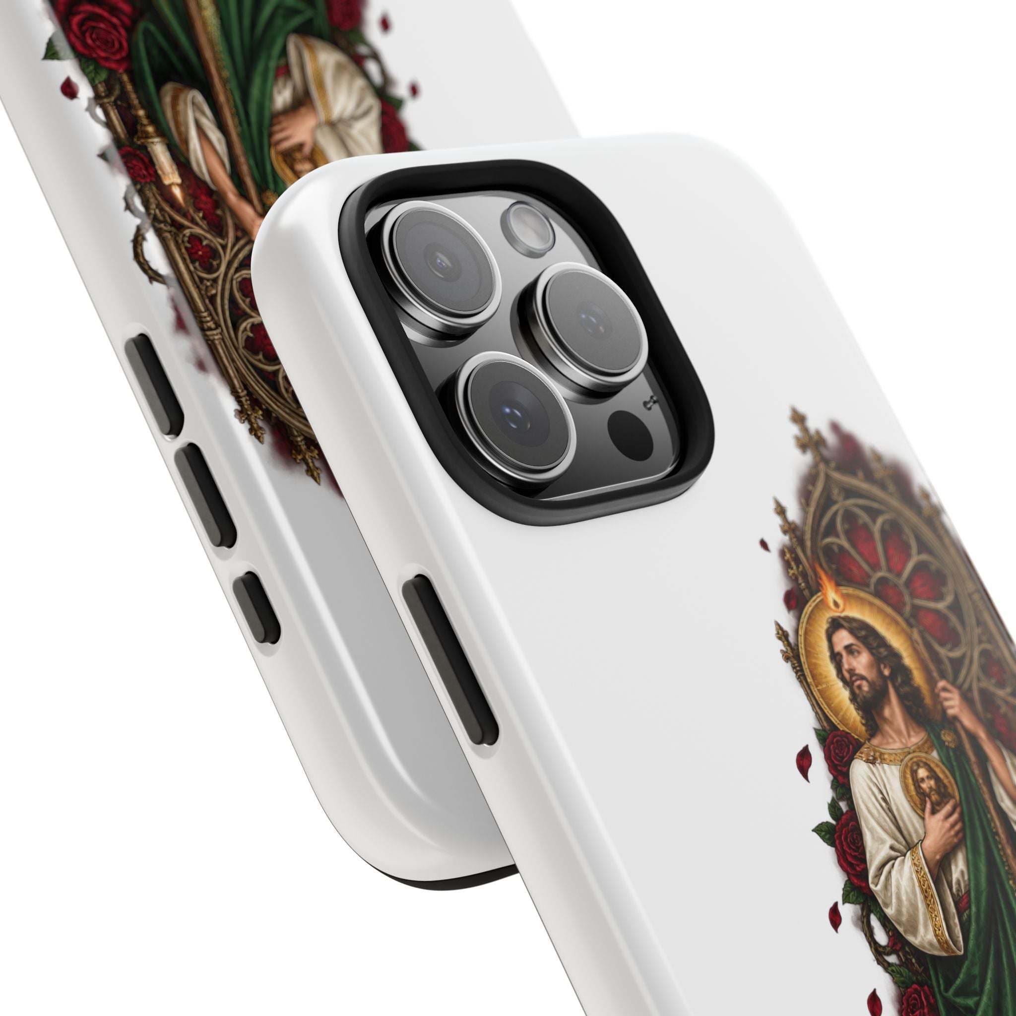 San Judas Tadeo Crimson Rose Window Tough Phone Case product preview, view 24