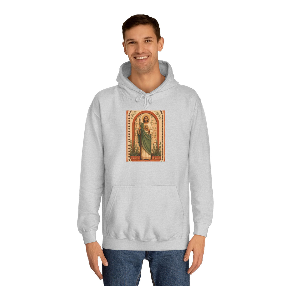 San Judas Tadeo Terracotta Rosary Garden Unisex Hoodie