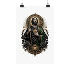 San Judas Tadeo black and gold matte poster product preview, view 2