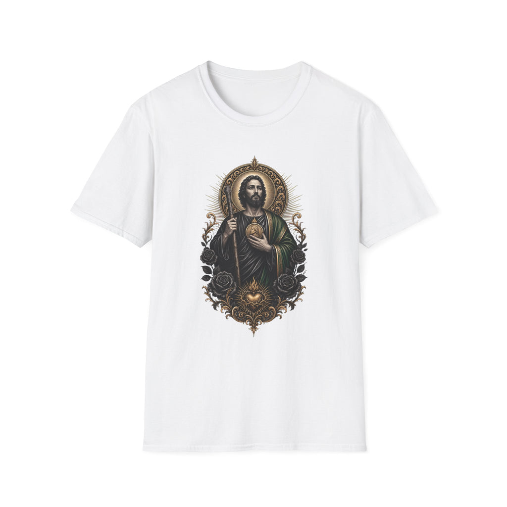 San Judas Tadeo Black & Gold Sacred Heart Unisex T-Shirt