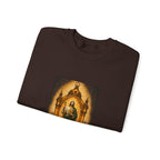 San Judas Tadeo Amber Pilgrim Lantern Crewneck Sweatshirt