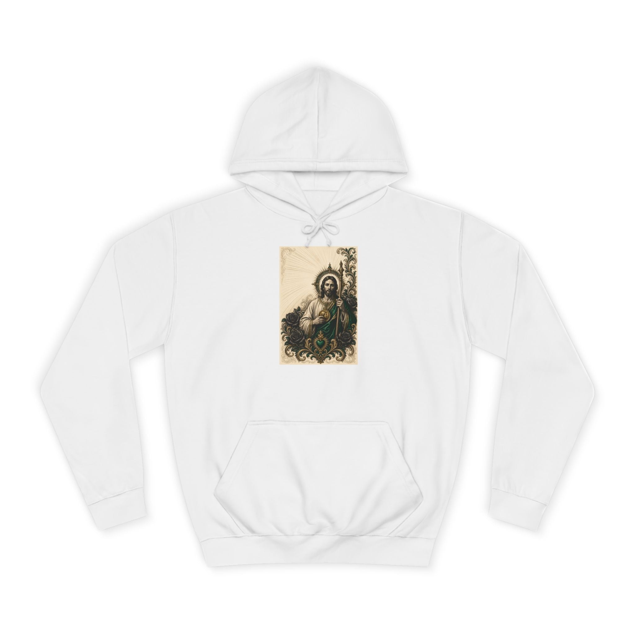 San Judas Tadeo Emerald & Gold Sacred Heart Unisex Hoodie