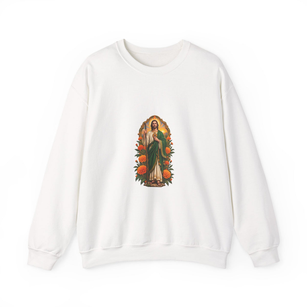 San Judas Tadeo Marigold Sun Arch Crewneck Sweatshirt