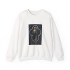 San Judas Tadeo Silver Moon Quatrefoil Crewneck Sweatshirt