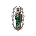 San Judas Tadeo Emerald Devotional Kiss-Cut Sticker