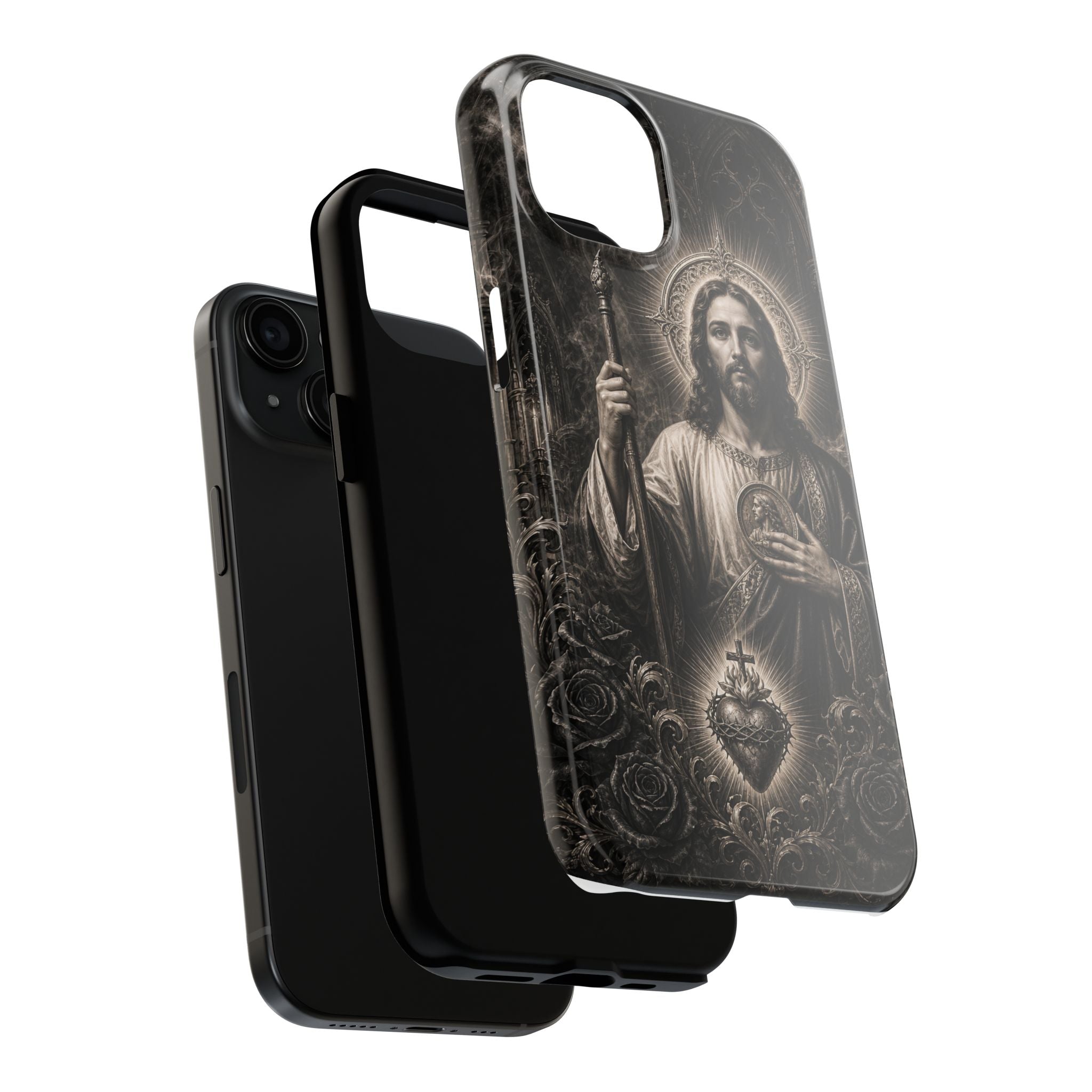 Copy of San Judas Tadeo Emerald & Gold Sacred Heart Tough Phone Case