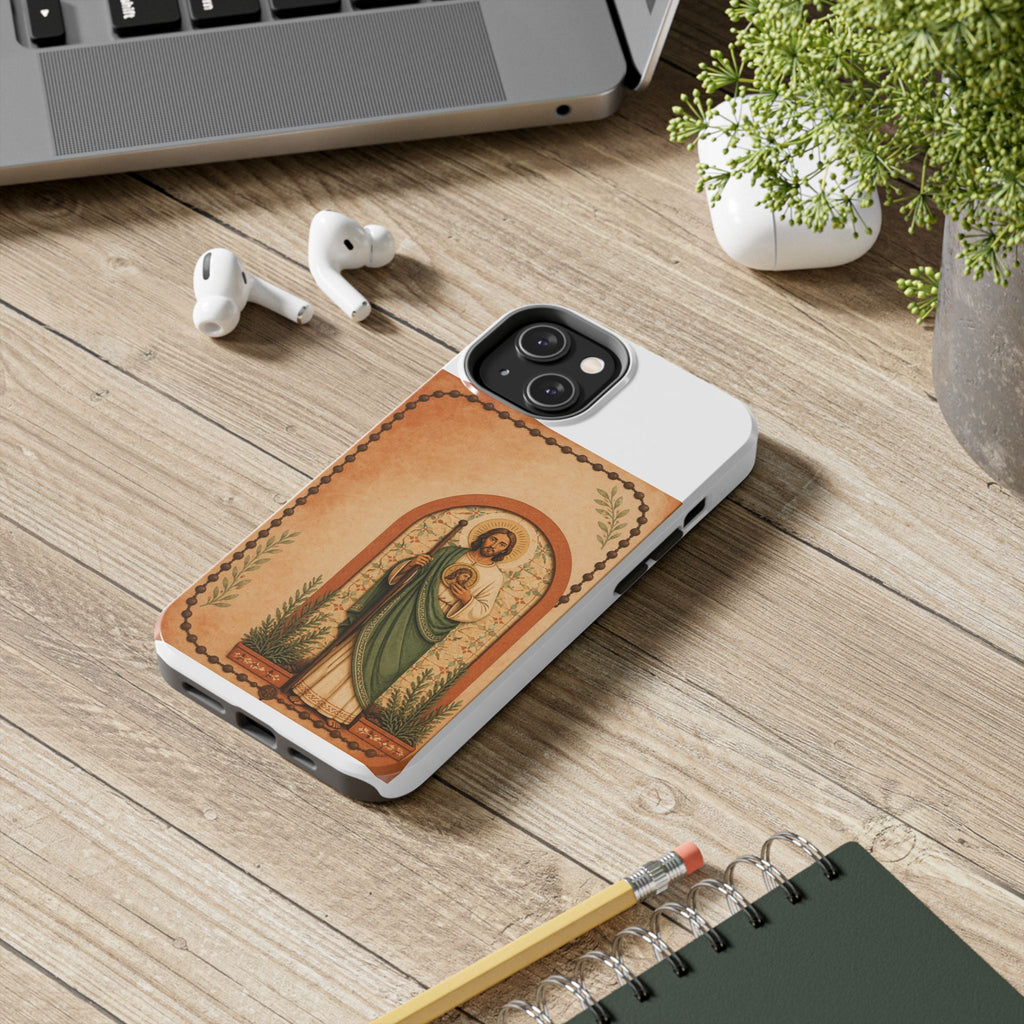 San Judas Tadeo Terracotta Rosary Garden Tough Phone Case product preview, view 15