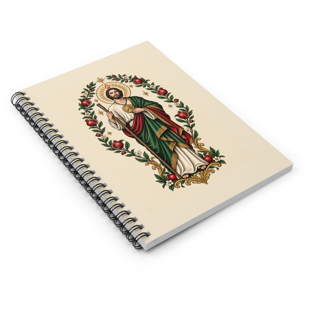 San Judas Pomegranate Star Spiral Notebook product preview, view 3