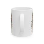 San Judas Tadeo Crimson Rose Window Ceramic Mug product preview, view 2