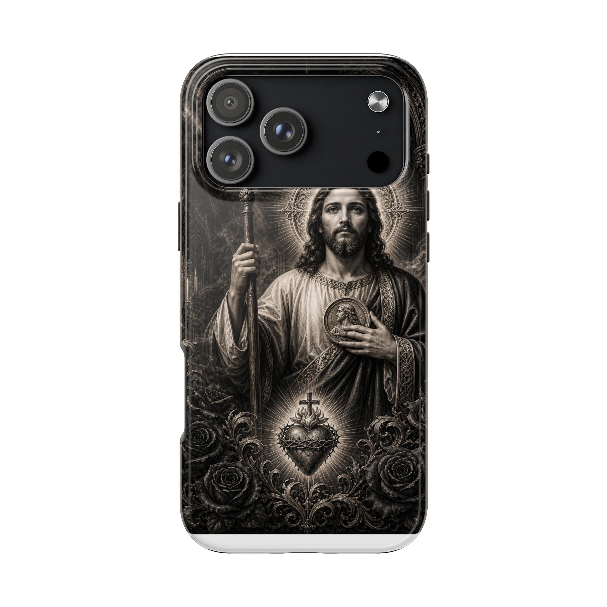 Copy of San Judas Tadeo Emerald & Gold Sacred Heart Tough Phone Case