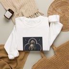 San Judas Tadeo Silver Moon Quatrefoil Crewneck Sweatshirt