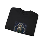 San Judas Tadeo Silver Moon Quatrefoil Crewneck Sweatshirt