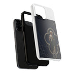 San Judas Tadeo Silver Moon Quatrefoil Tough Phone Case