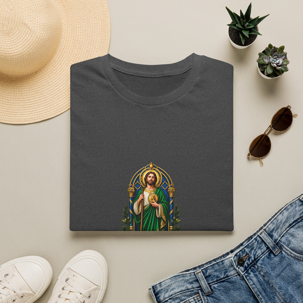 San Judas Sapphire Pilgrim Gate T-Shirt product preview, view 5