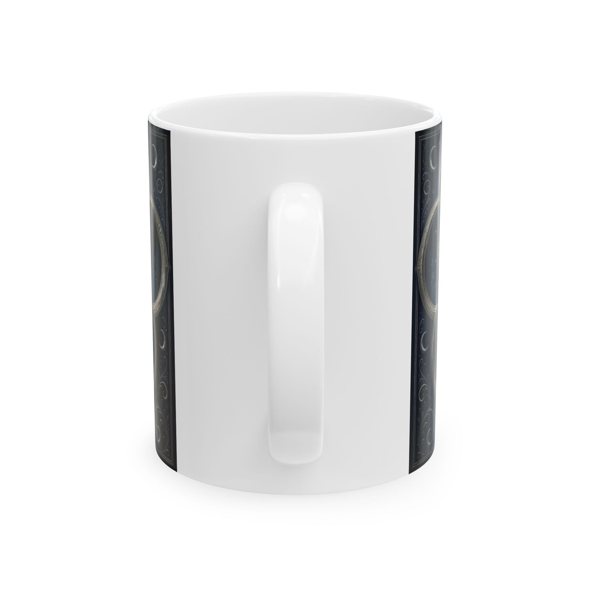 San Judas Tadeo Silver Moon Quatrefoil Ceramic Mug product preview, view 2