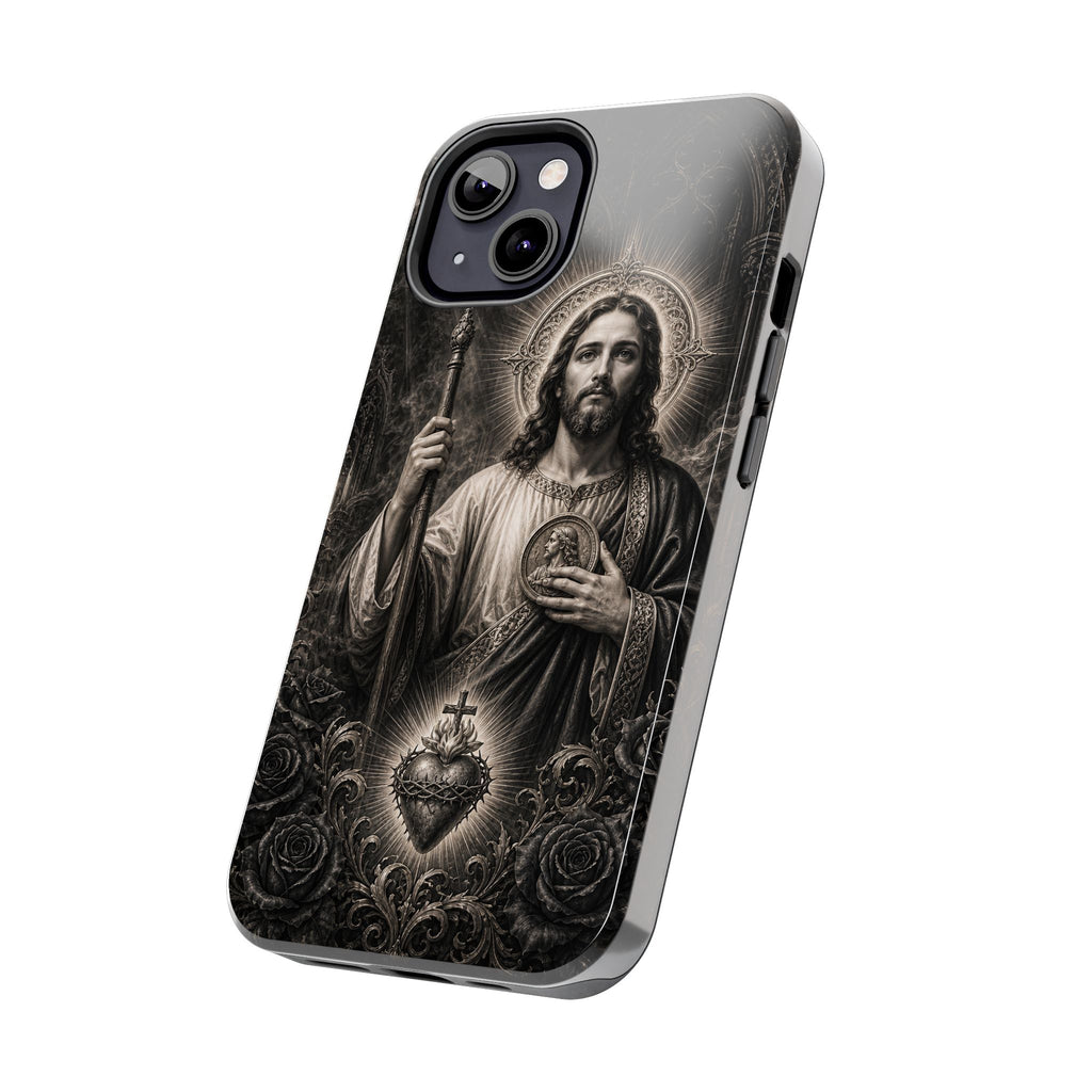 Copy of San Judas Tadeo Emerald & Gold Sacred Heart Tough Phone Case