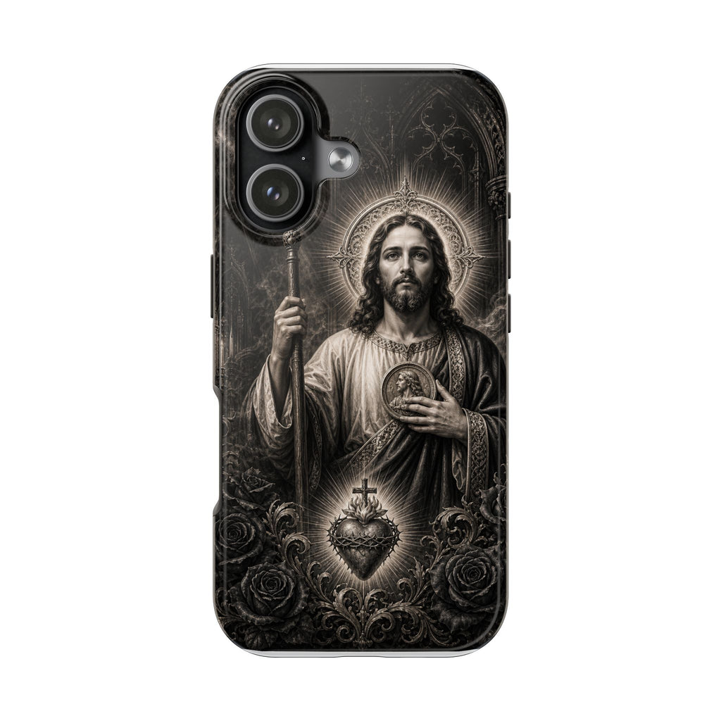 Copy of San Judas Tadeo Emerald & Gold Sacred Heart Tough Phone Case