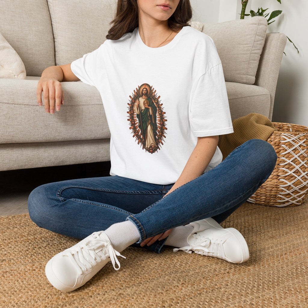 San Judas Copper Ex-Voto Mandorla T-Shirt product preview, view 6