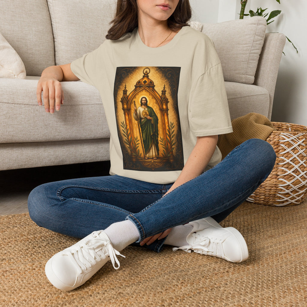 San Judas Tadeo Amber Pilgrim Lantern Unisex T-Shirt