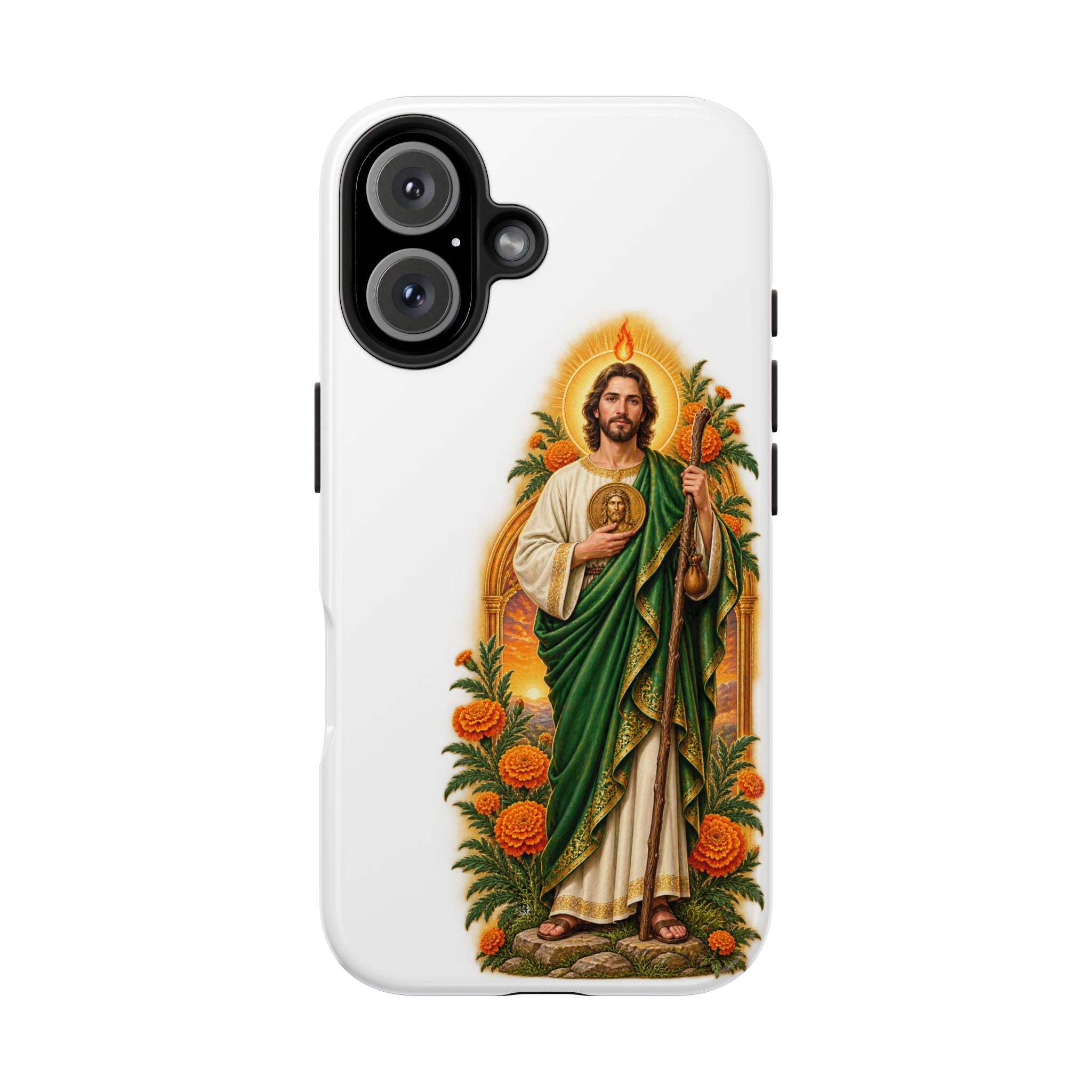 San Judas Tadeo Marigold Sun Arch Tough Phone Case product preview, view 7